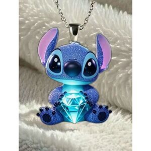 Disney Stitch Child's Pendant Necklace Girls Boys Pretend Play Adjstble Chain